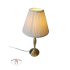 Tafellamp vintage nachtlamp kristal schemerlamp tafellampje stoffen kap goud